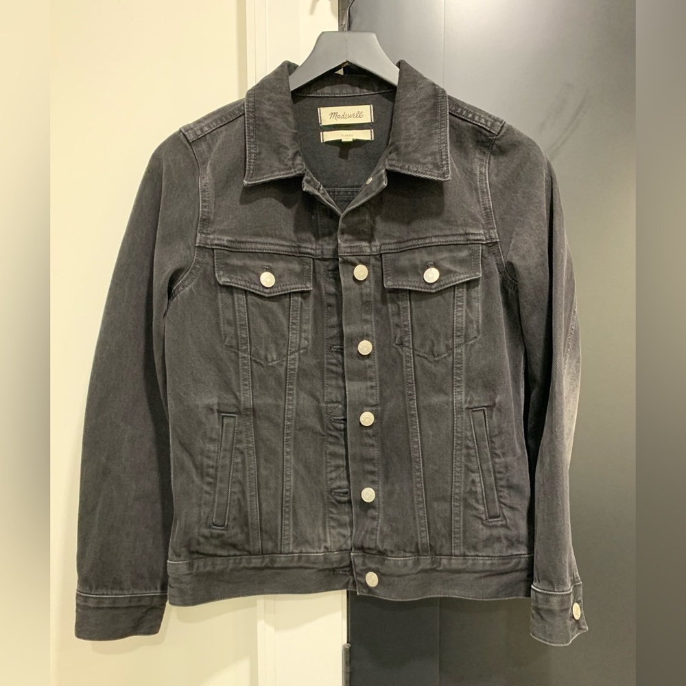 Madewell Classic fit black jean jacket size small